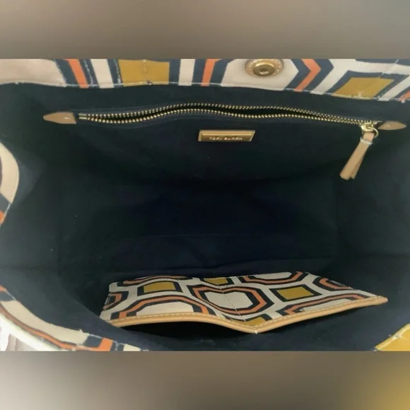 TORY BURCH X DAVID HICKS OCTAGON LARGE TOTE BAG